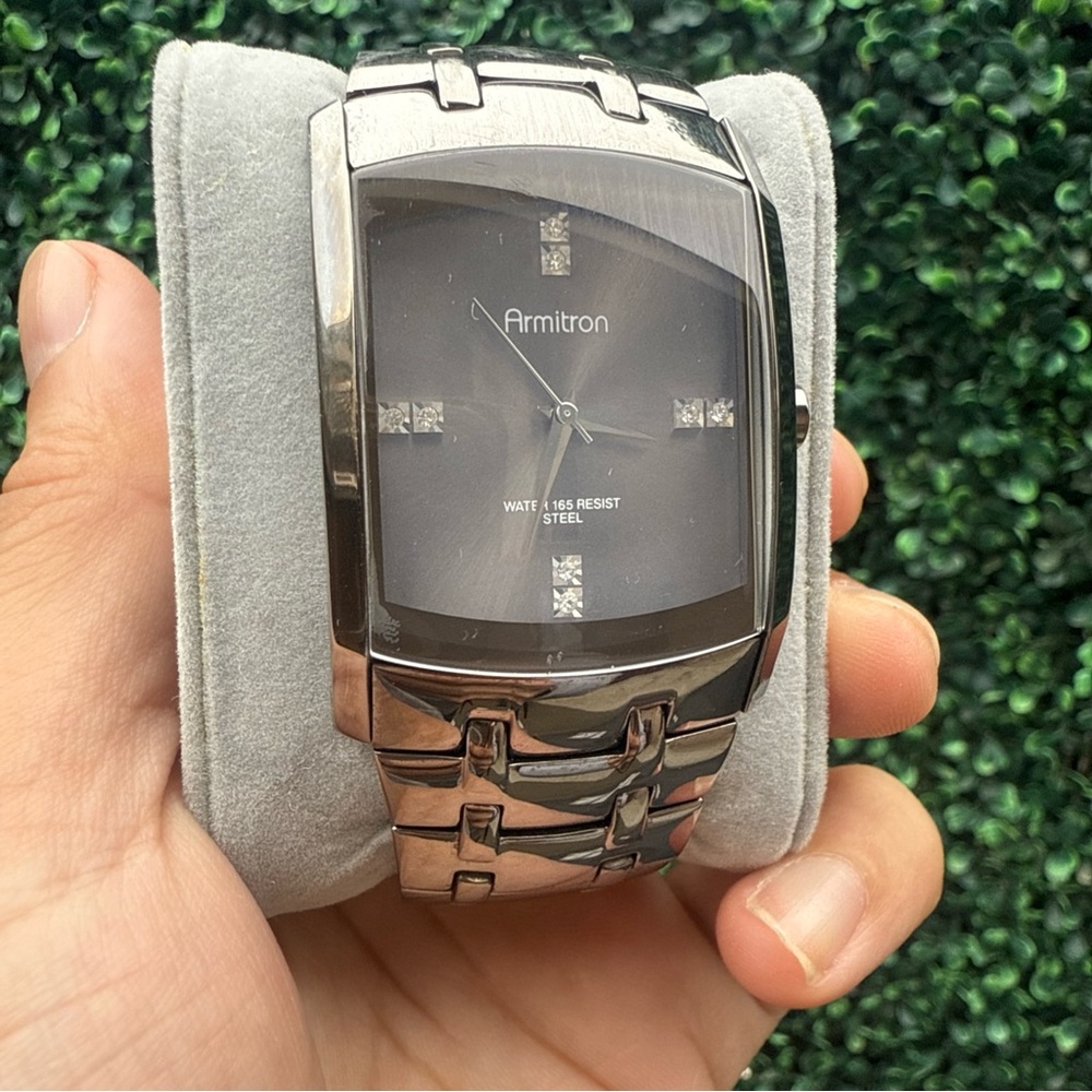Armitron Men's Gun Metal Color Tone Watch